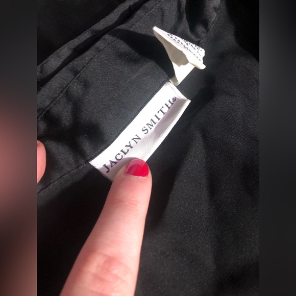 Black Satin- like Button Down - Picture 5 of 5